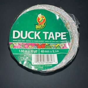 Flower Pattern  duct tape roll Duck Brand NWT 1.88" x 10 yd DISCONTINUED RARE